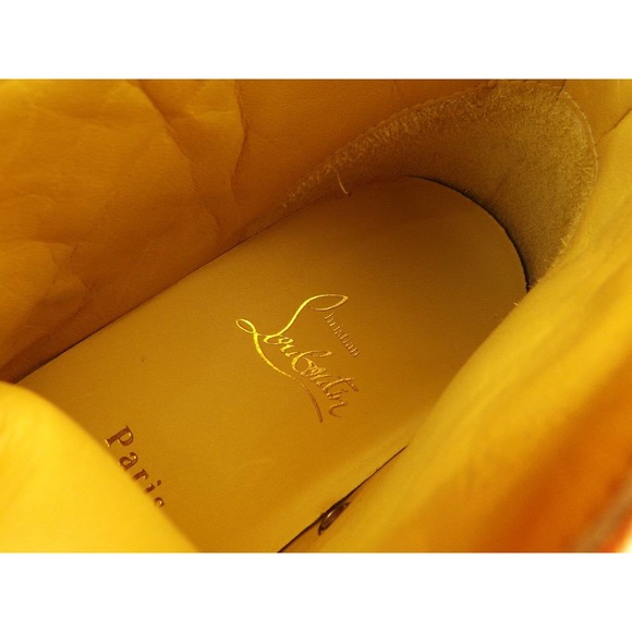 NIB LOUBOUTIN BIP BIP SILVER ORLATO FLAT LUREX LEATHER HI TOP SNEAKERS 39.5 - Picture 6 of 12